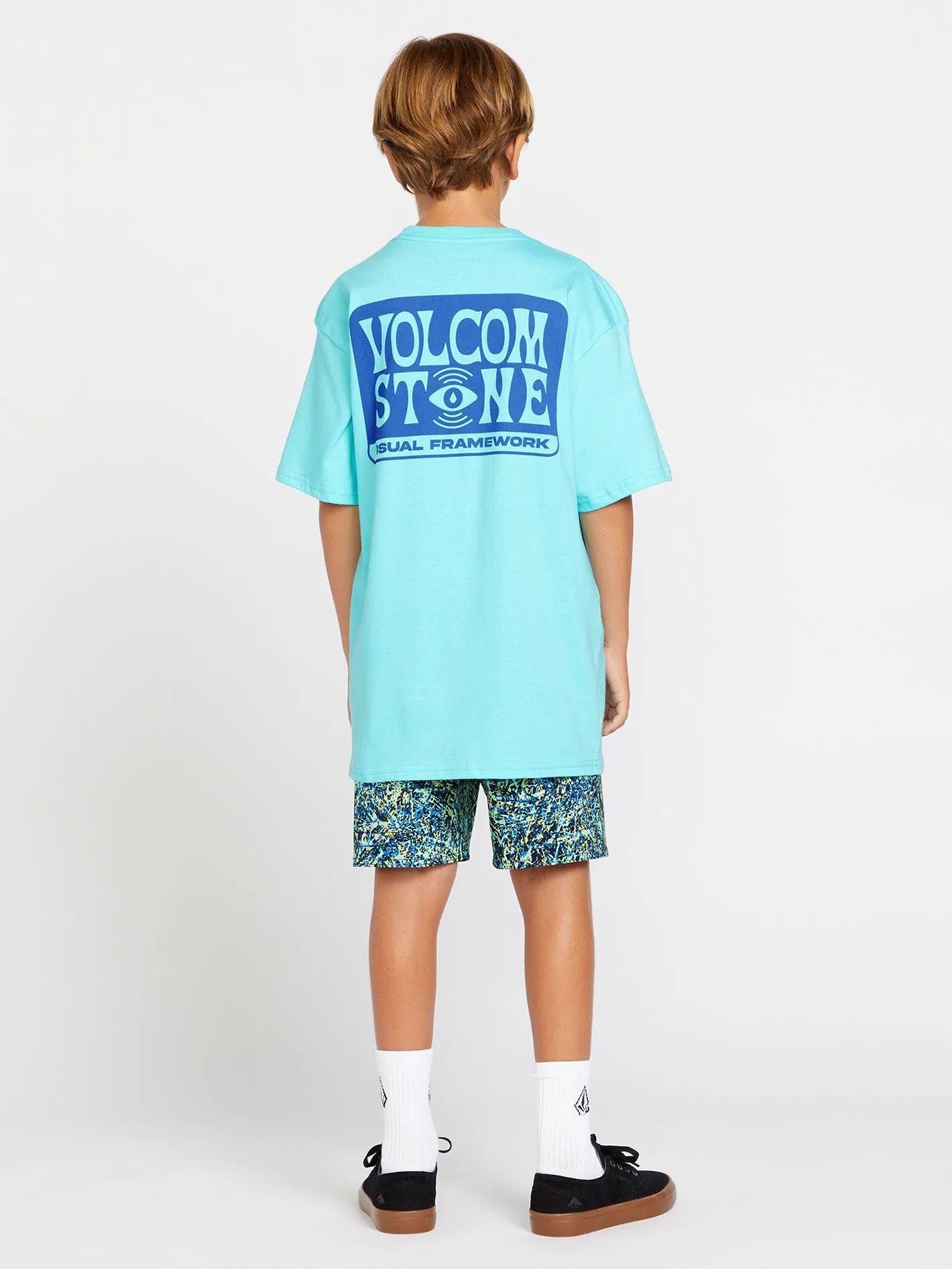 Big Boys Viz Fray Short Sleeve Tee - Crete Blue sold by Volcom product image thumbnail 4