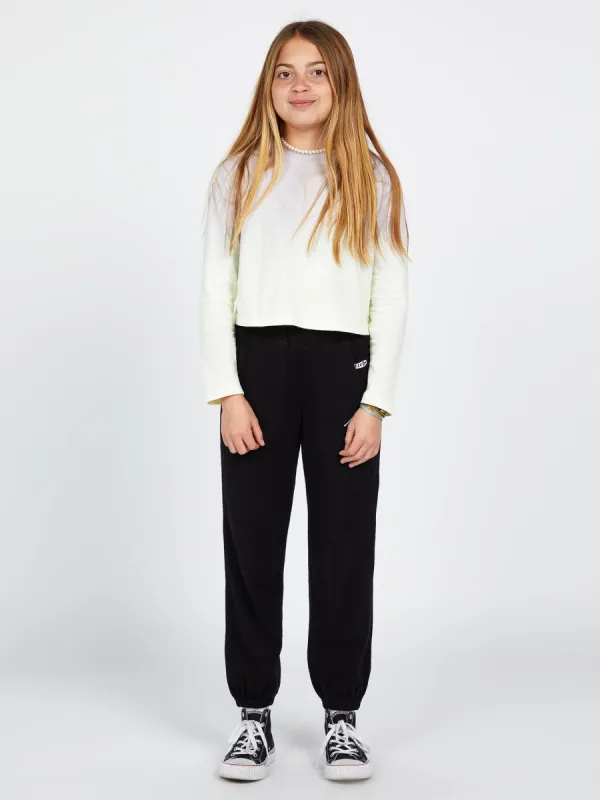 Girls Lived In Lounge Fleece Pants - Black sold by Volcom