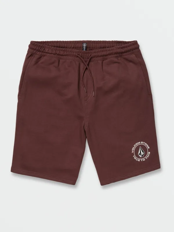 True To This Fleece Shorts - Mahogany made by Volcom