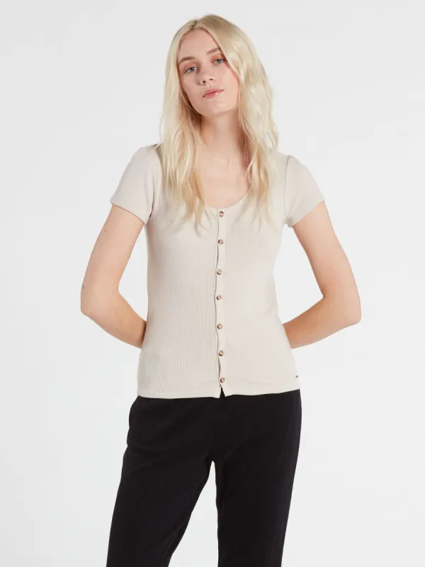 Lived In Lounge Thermal Short Sleeve Tee - Bone sold by Volcom