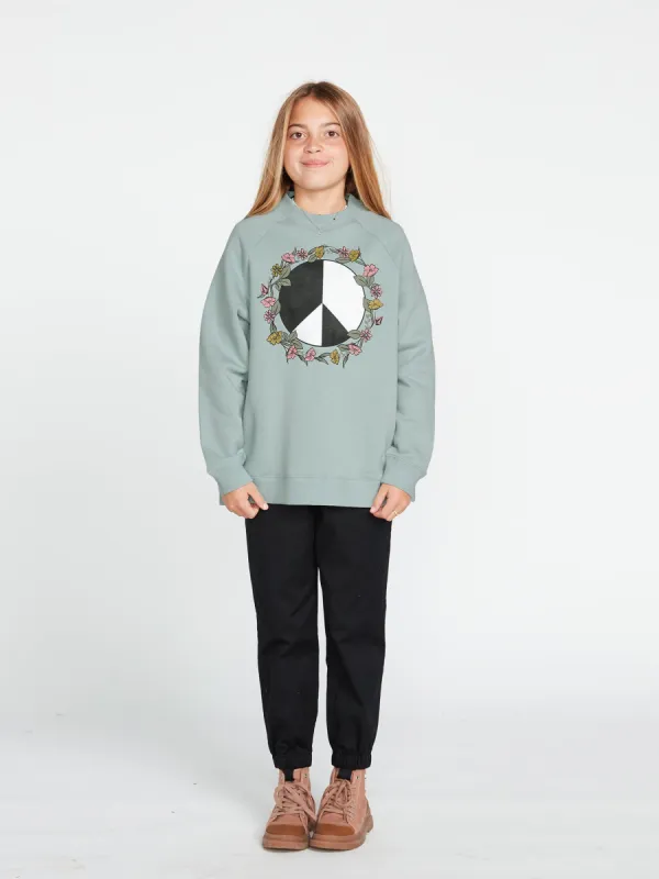 Girls Truly Stokin Boyfriend Sweatshirt - Stone Blue sold by Volcom