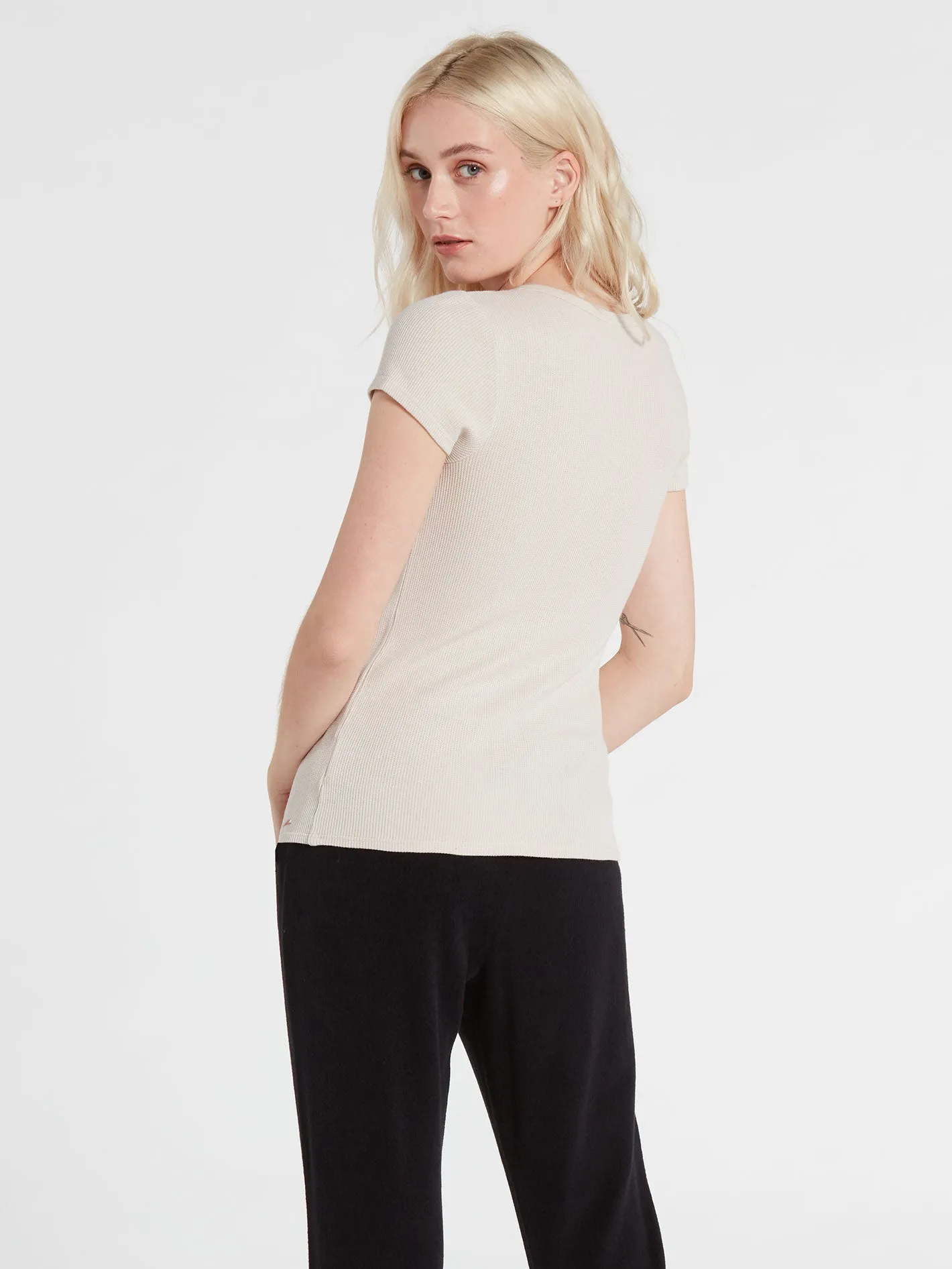 Lived In Lounge Thermal Short Sleeve Tee - Bone sold by Volcom product image thumbnail 2