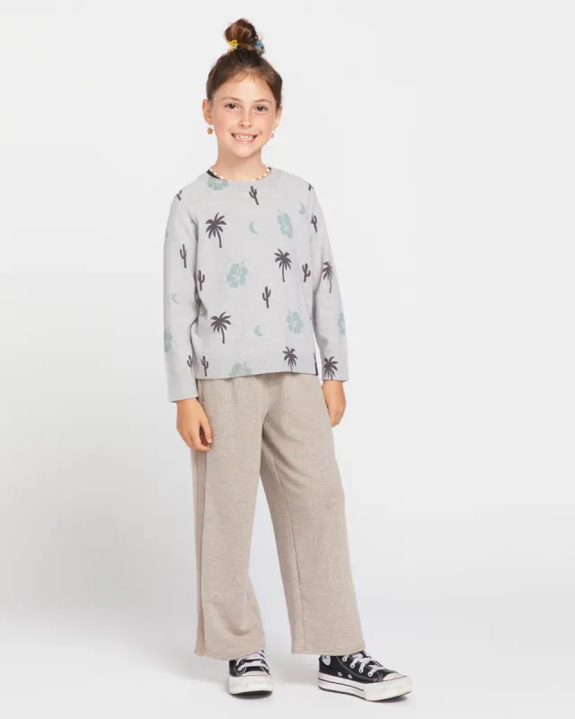 Little Girls Moondazed Sweater - Light Grey sold by Volcom