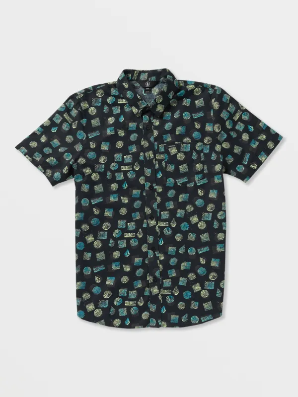 Warbler Short Sleeve Woven Shirt - Black sold by Volcom