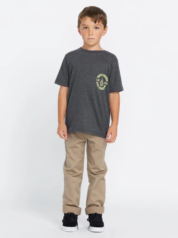 Little Boys Visualizer Short Sleeve Tee - Dark Black Heather sold by Volcom