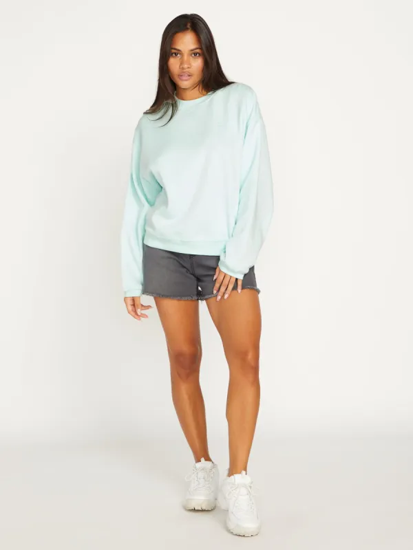 Stone Heart II Crew Sweatshirt - Pale Aqua sold by Volcom