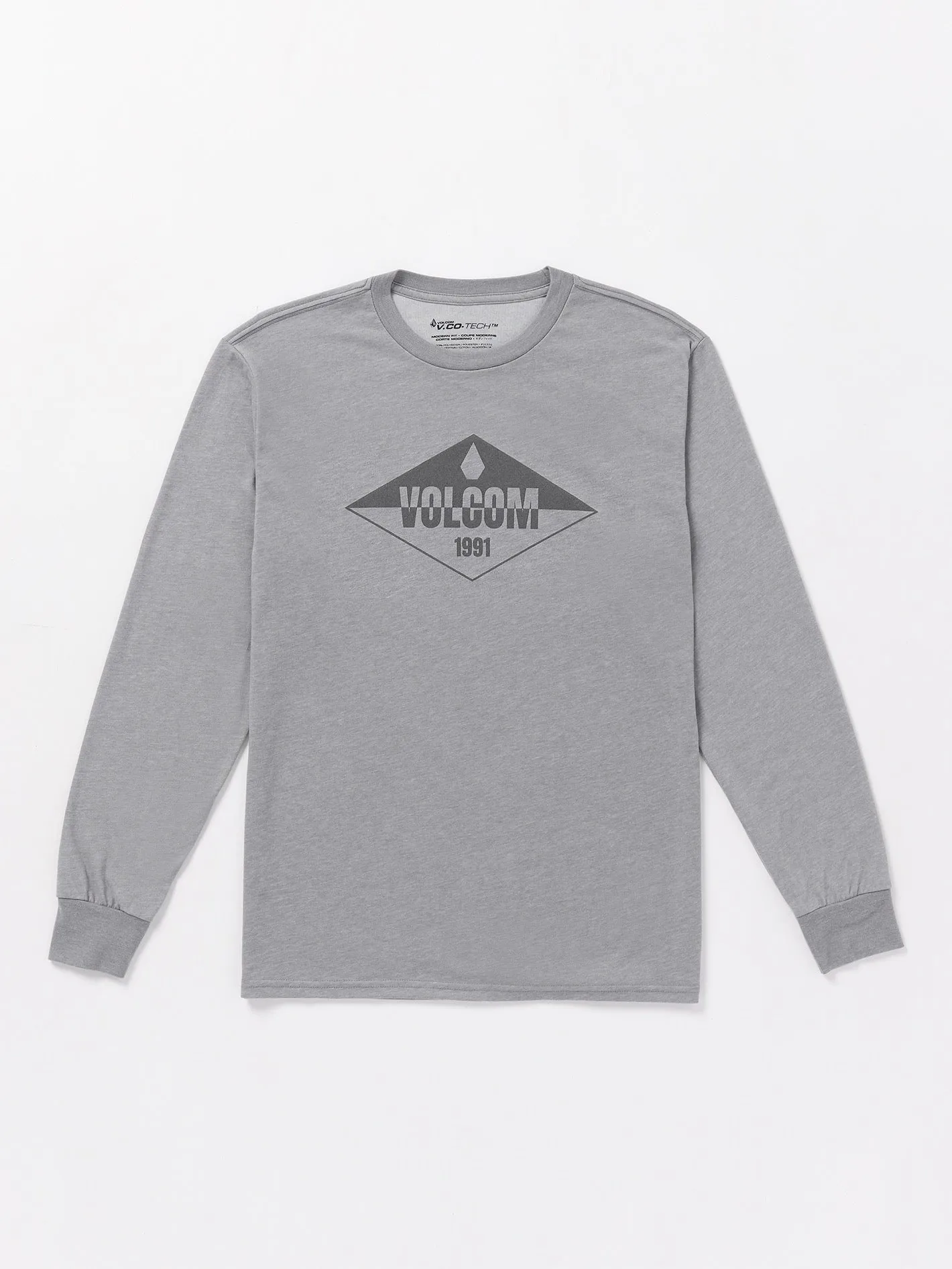 Stone Sane Tech Long Sleeve Tee - Heather Grey sold by Volcom product image thumbnail 2