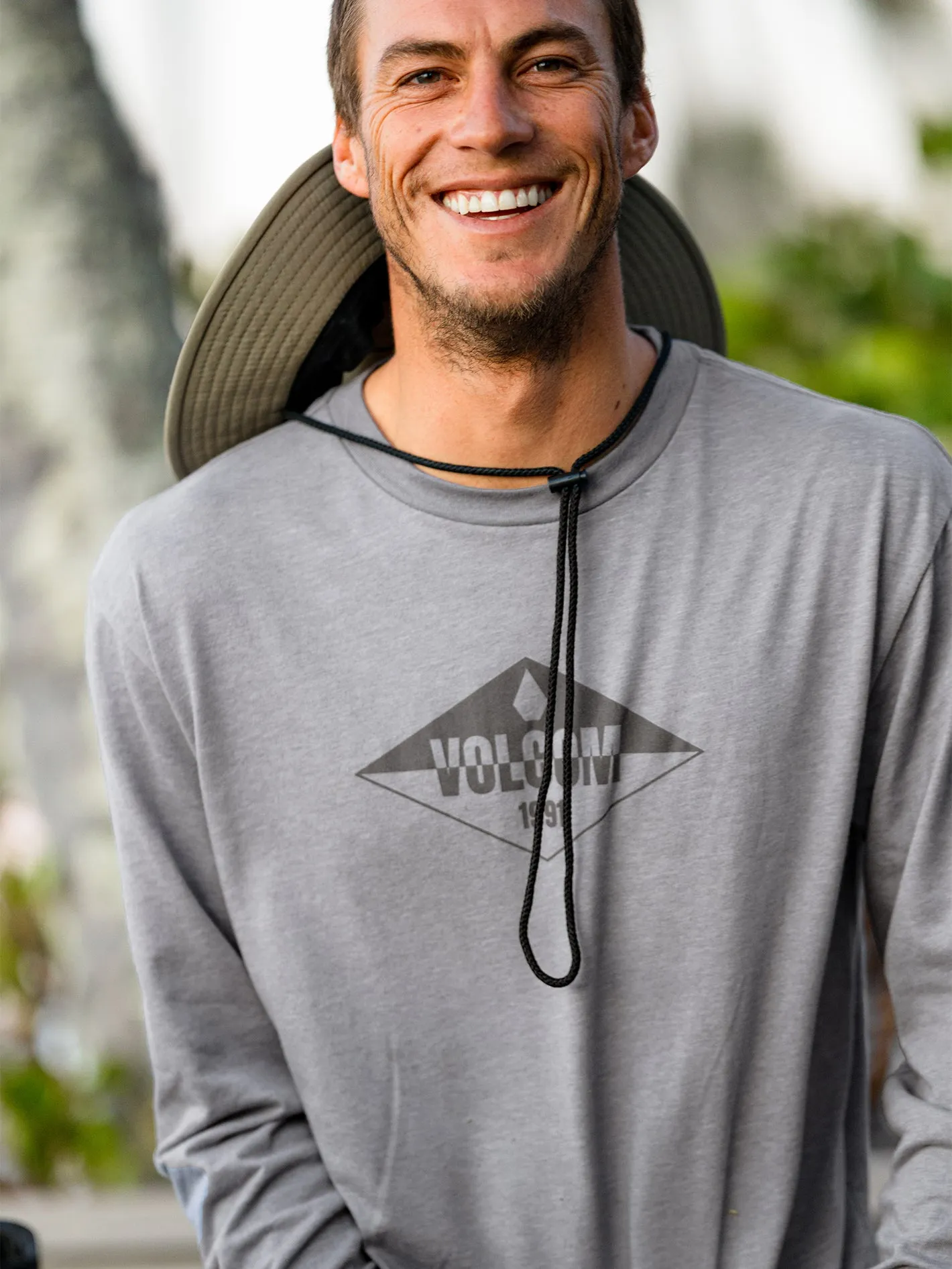 Stone Sane Tech Long Sleeve Tee - Heather Grey sold by Volcom