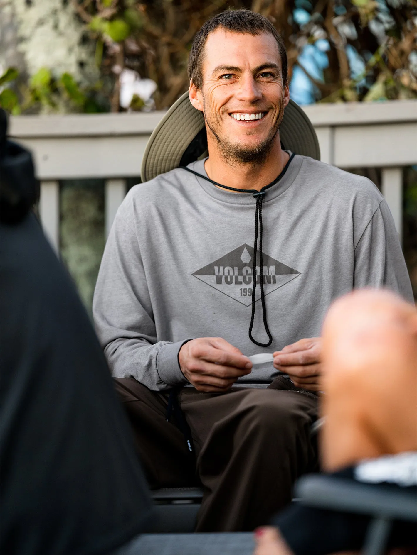 Stone Sane Tech Long Sleeve Tee - Heather Grey sold by Volcom product image thumbnail 4