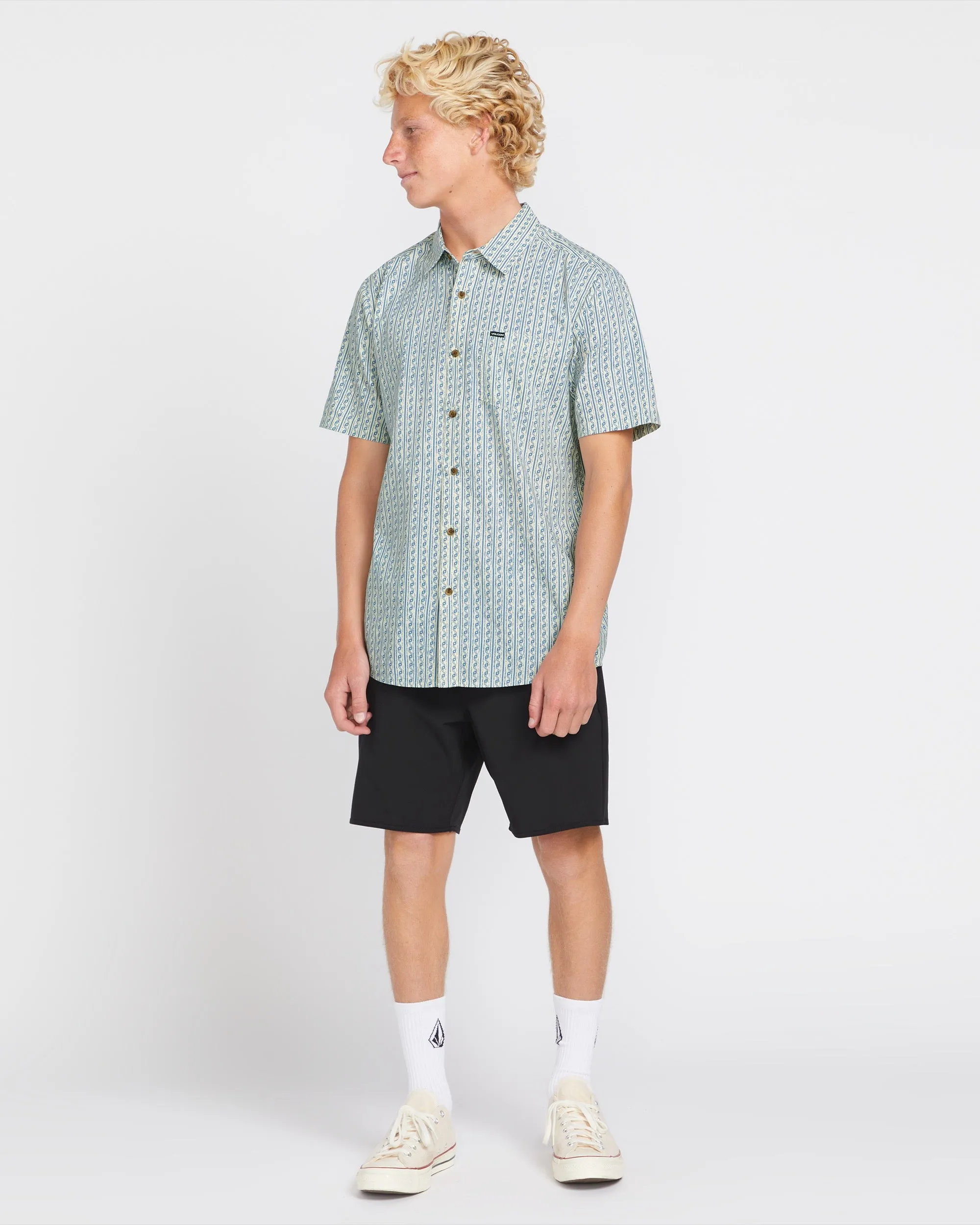 Scaler Stone Woven Short Sleeve Shirt - Dirty White sold by Volcom product image thumbnail 3