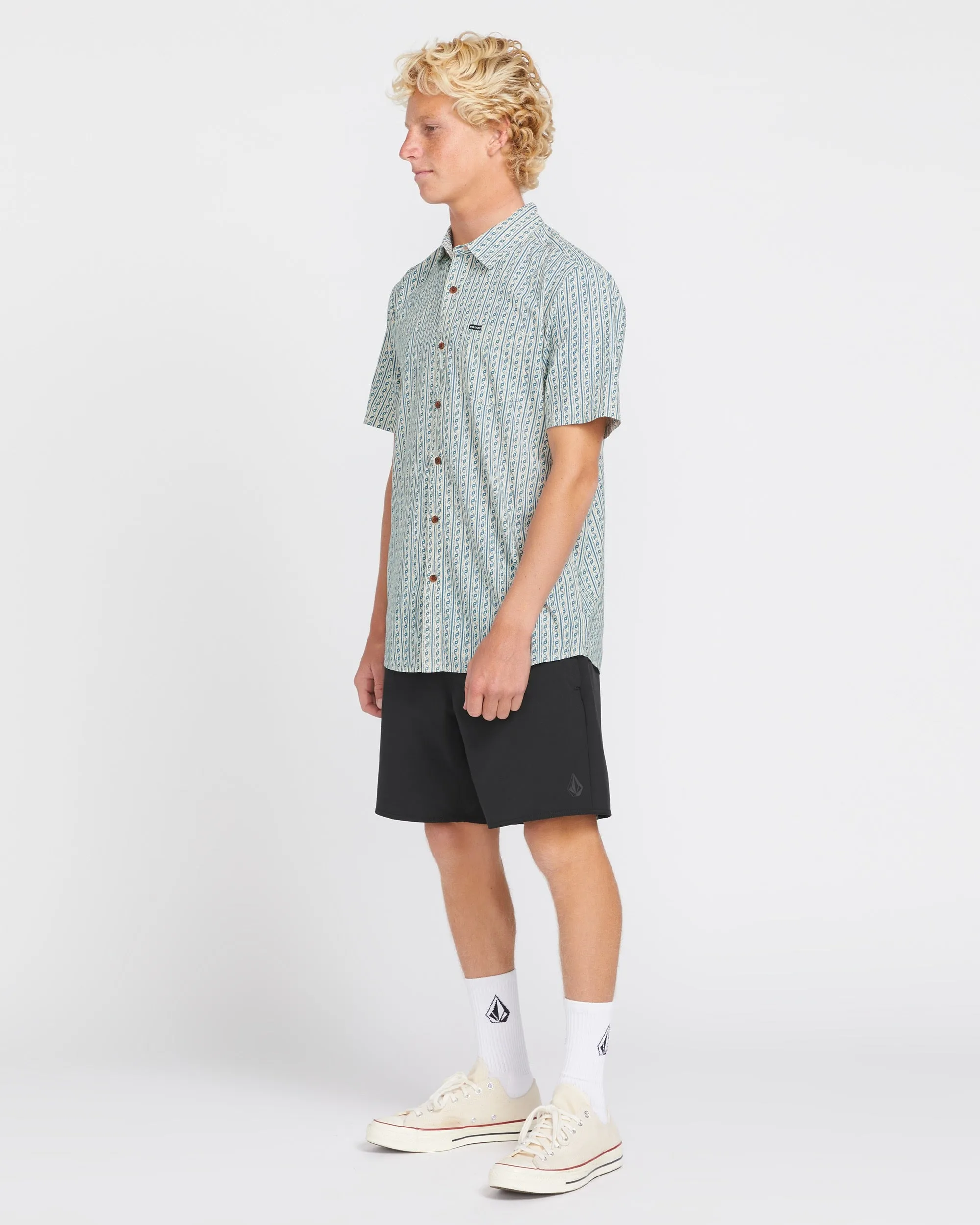 Scaler Stone Woven Short Sleeve Shirt - Dirty White sold by Volcom product image thumbnail 4