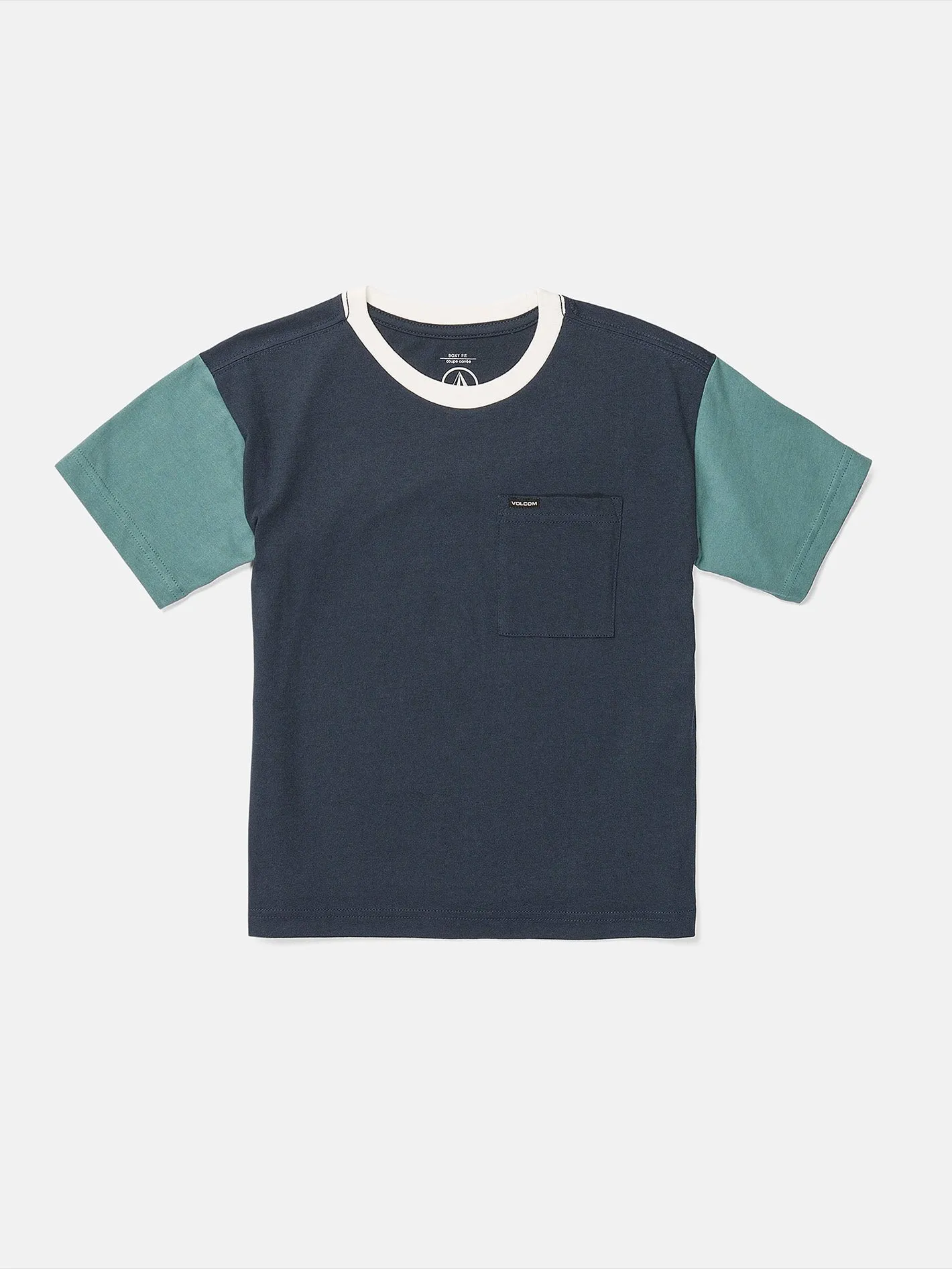 Little Boys Overgrown Short Sleeve Shirt - Navy sold by Volcom