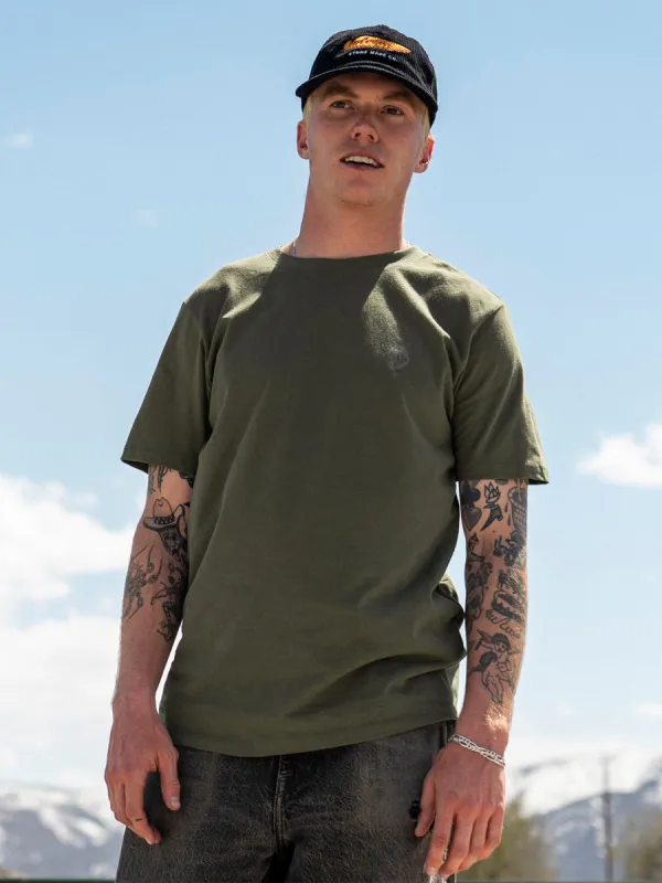 Stone Tech Short Sleeve Tee - Military sold by Volcom