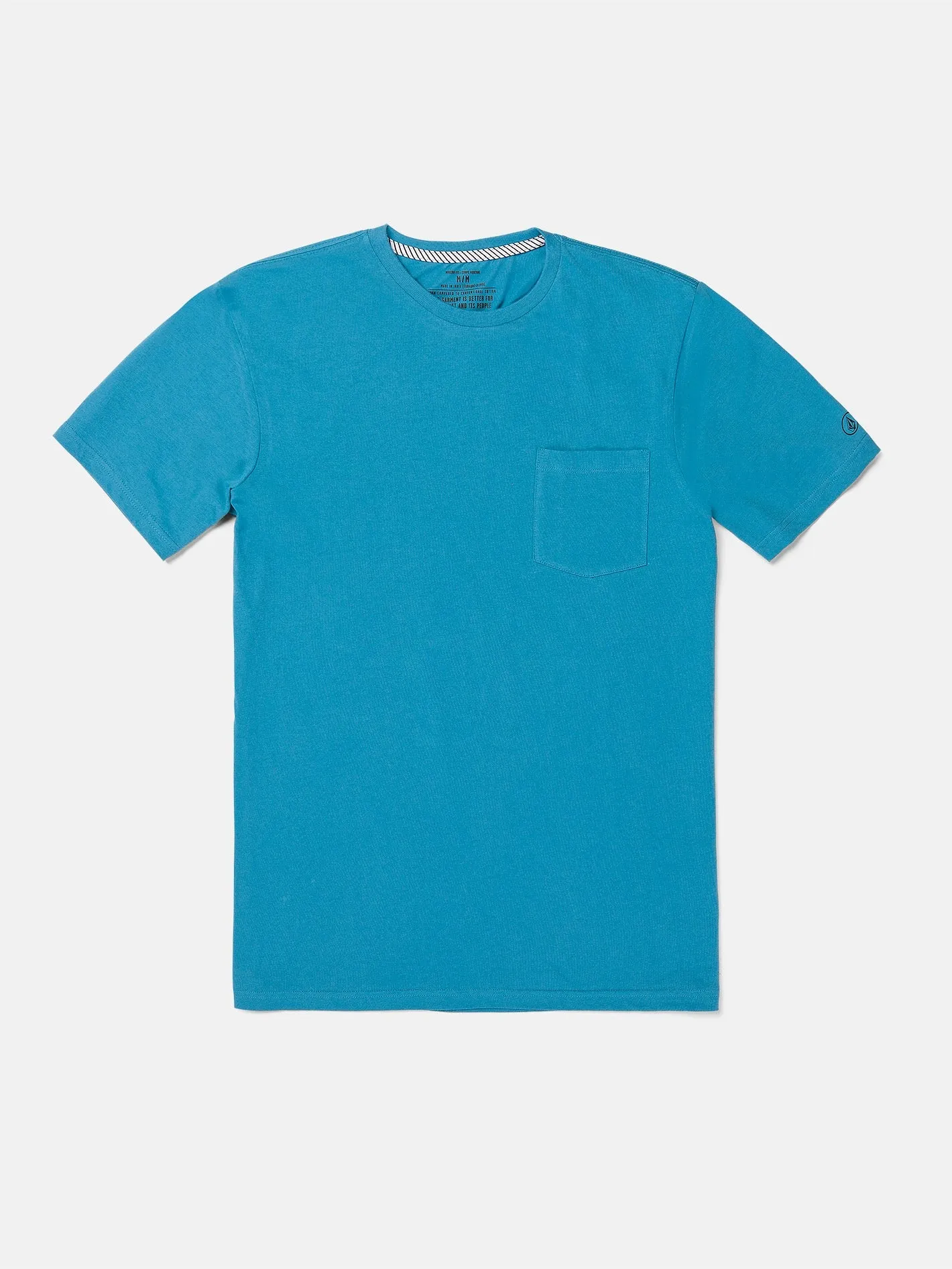 Solid Short Sleeve Pocket Tee - Tidal Blue sold by Volcom