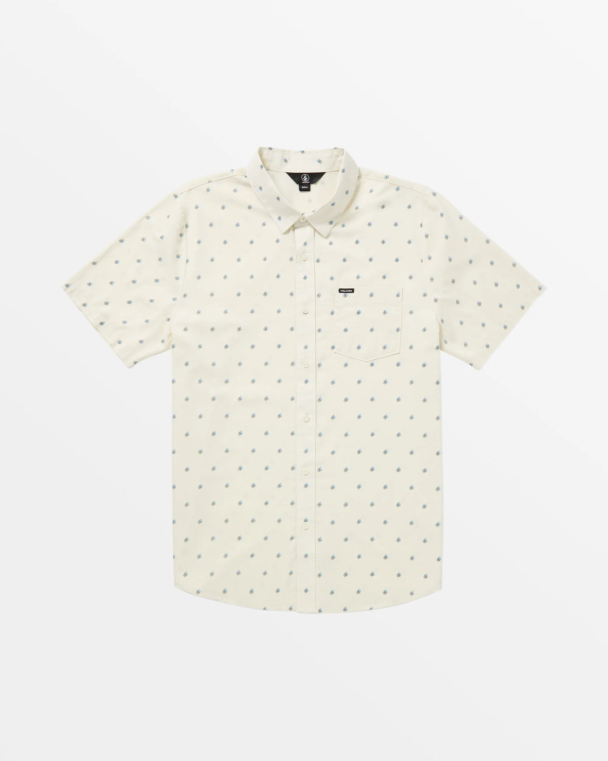Macking Short Sleeve Woven Top - White Flash sold by Volcom