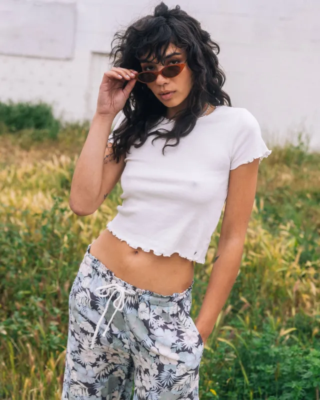 Lived in Lounge Knit Short Sleeve Top - Star White sold by Volcom