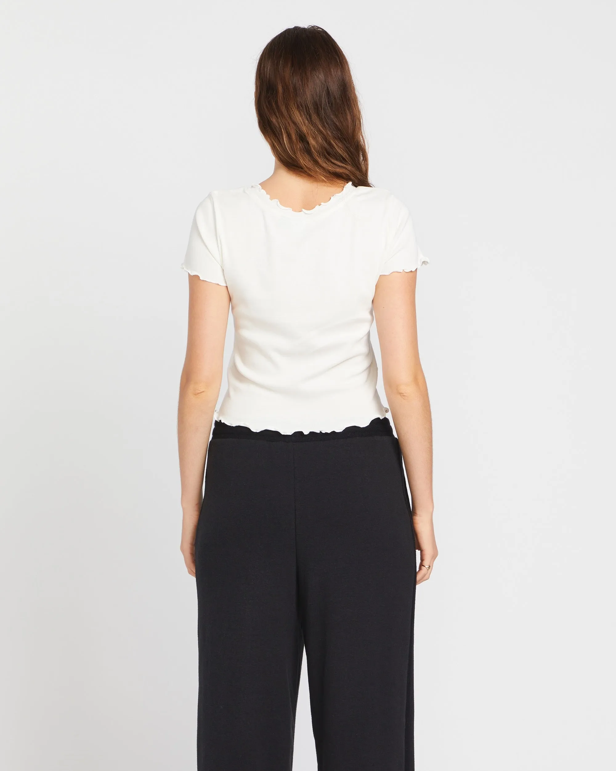 Lived in Lounge Knit Short Sleeve Top - Star White sold by Volcom product image thumbnail 5