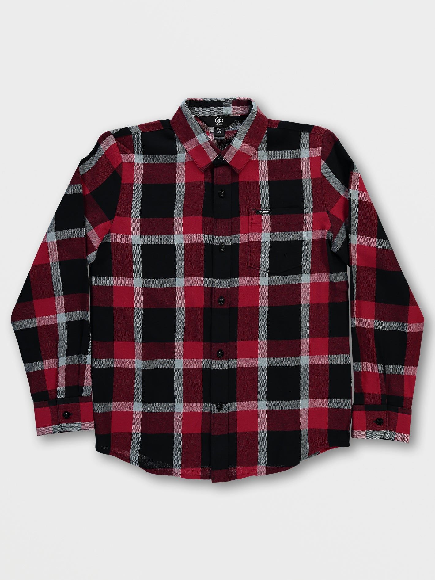 Big Boys Curwin Long Sleeve Flannel - Rio Red sold by Volcom