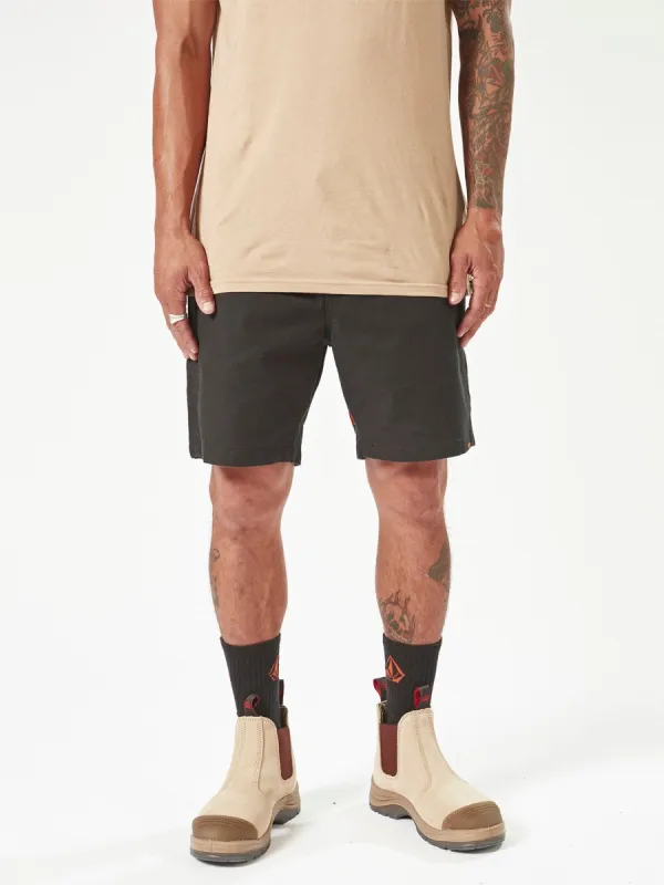 Volcom Workwear Caliper Elastic Waist Shorts - Black sold by Volcom