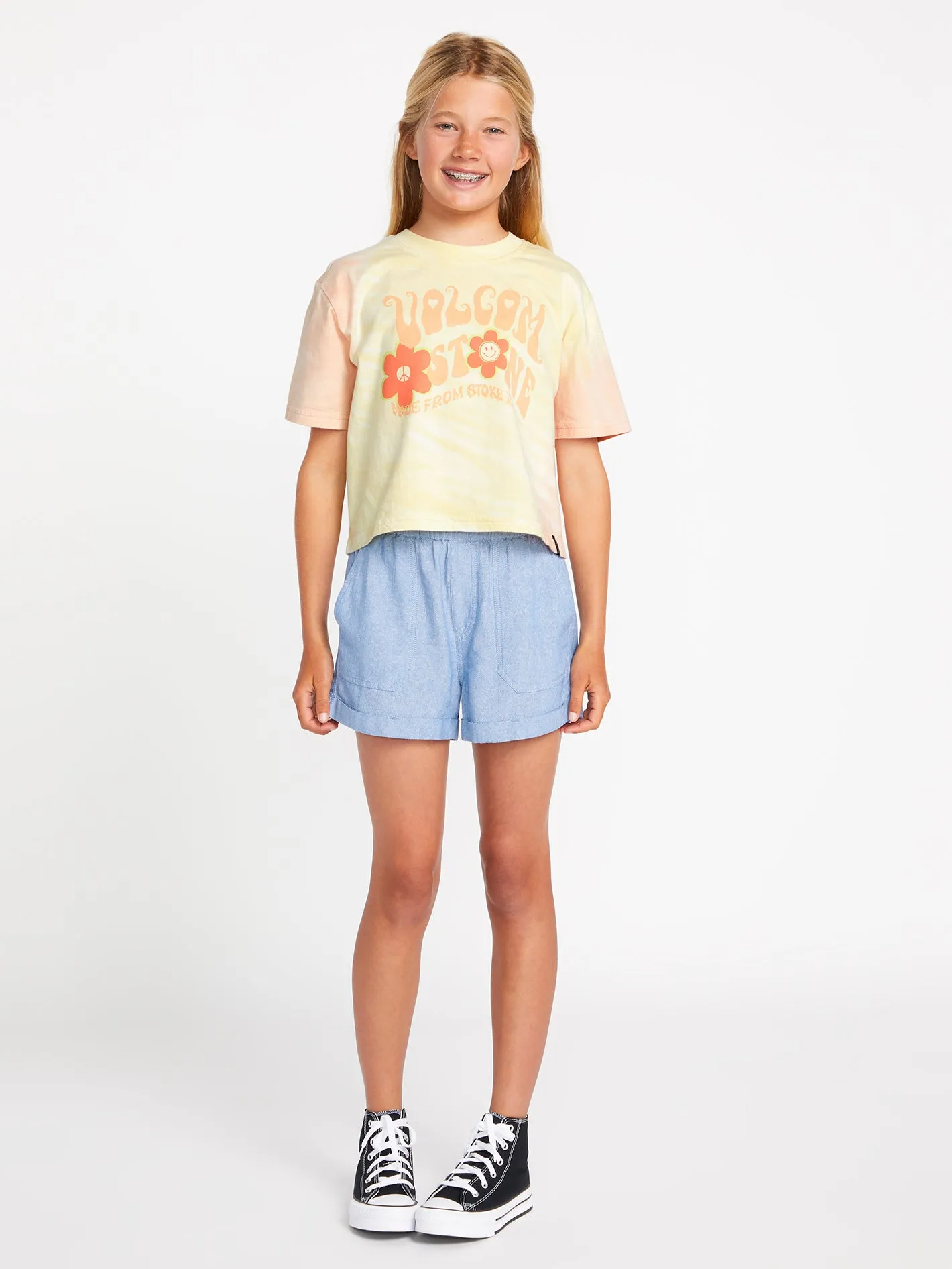 Girls Galactic Stone Short Sleeve Shirt - Citron sold by Volcom product image thumbnail 3