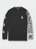 Iconic Stone Collage Long Sleeve UPF 50 Rashguard - Black sold by Volcom