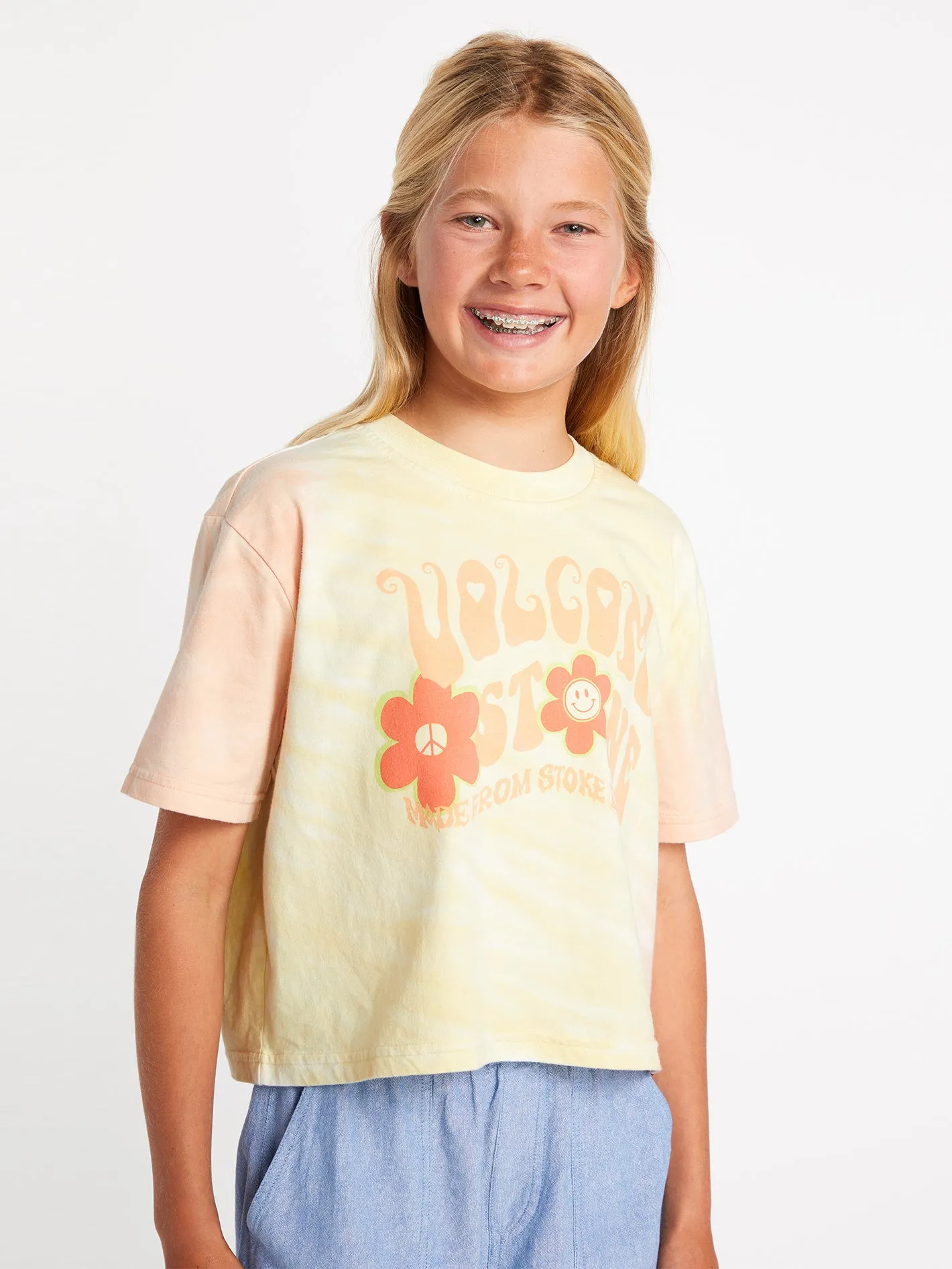Girls Galactic Stone Short Sleeve Shirt - Citron sold by Volcom product image thumbnail 5