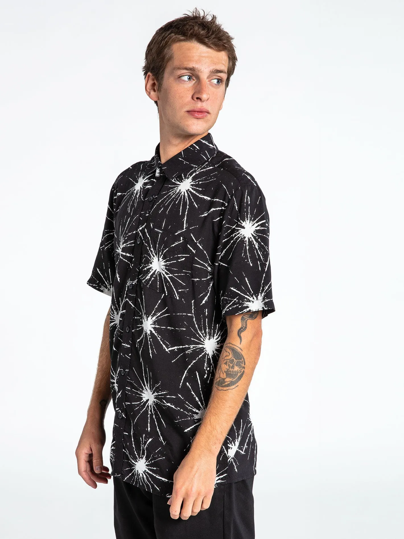 Stone Pegs Short Sleeve Shirt - Black sold by Volcom product image thumbnail 3