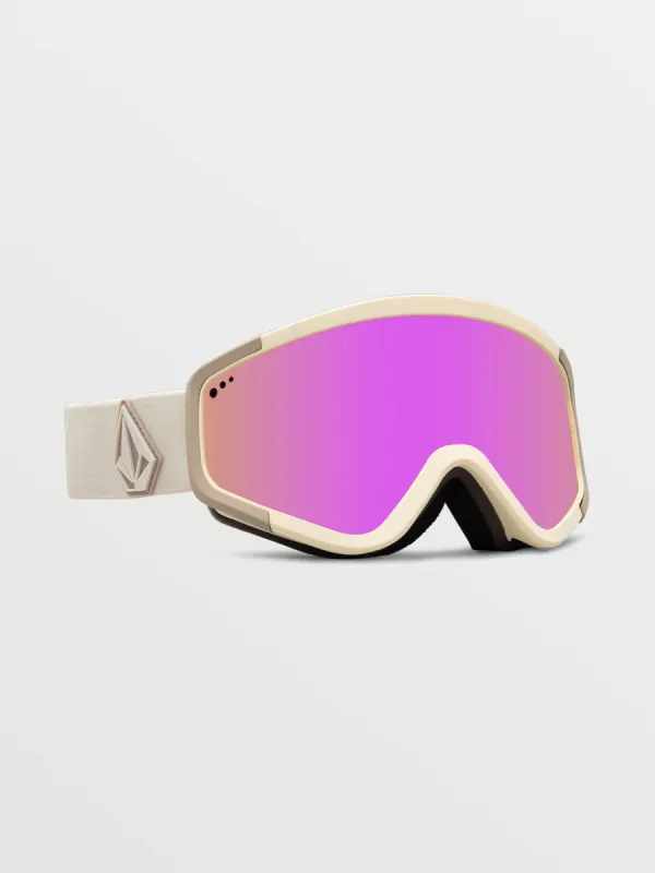 Attunga Goggle - Khakiest/Sand / Pink Chrome+BL sold by Volcom