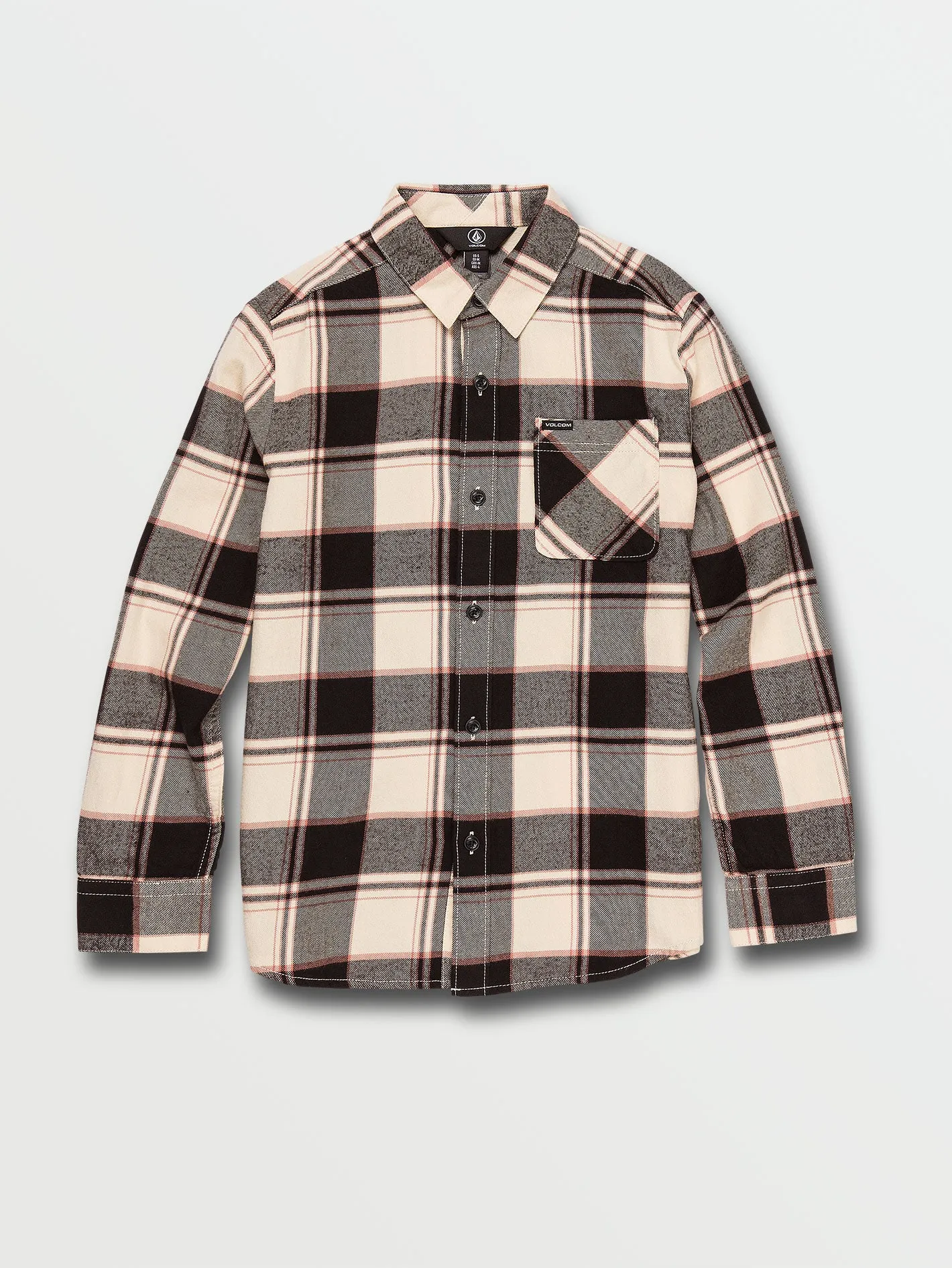 Little Boys Caden Long Sleeve Flannel - Bleached Sand sold by Volcom