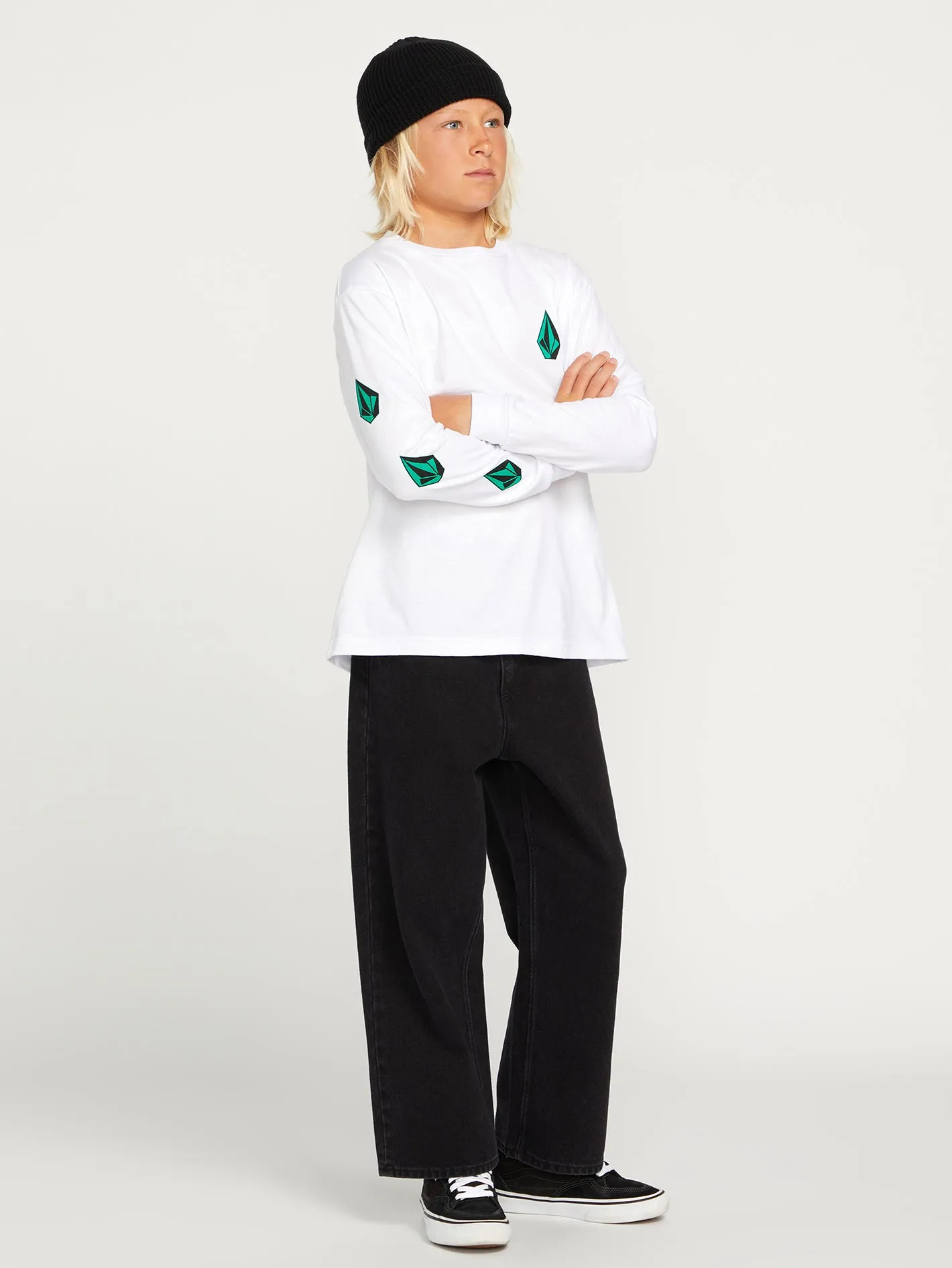 Big Boys Iconic Stone Long Sleeve Tee - White sold by Volcom product image thumbnail 5