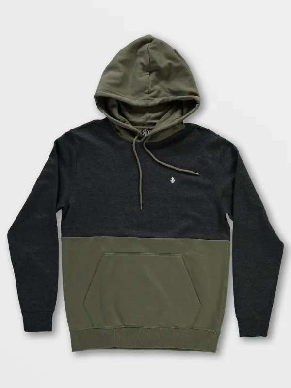 Contrast Pullover Fleece Hoodie - Military sold by Volcom