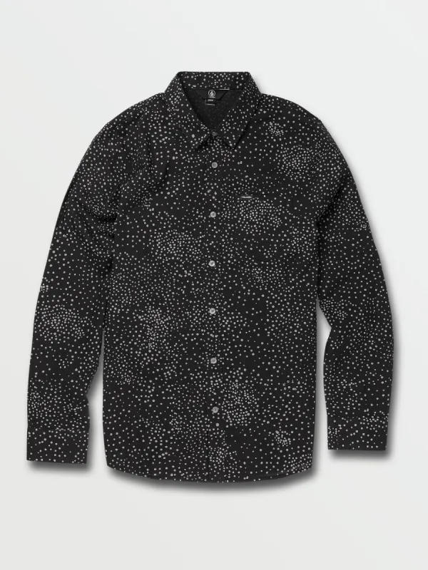 Warbler Long Sleeve Shirt - Black Print sold by Volcom