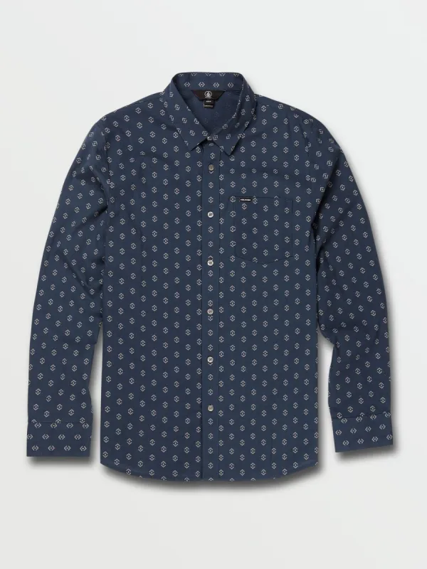Warbler Long Sleeve Shirt - Faded Navy sold by Volcom