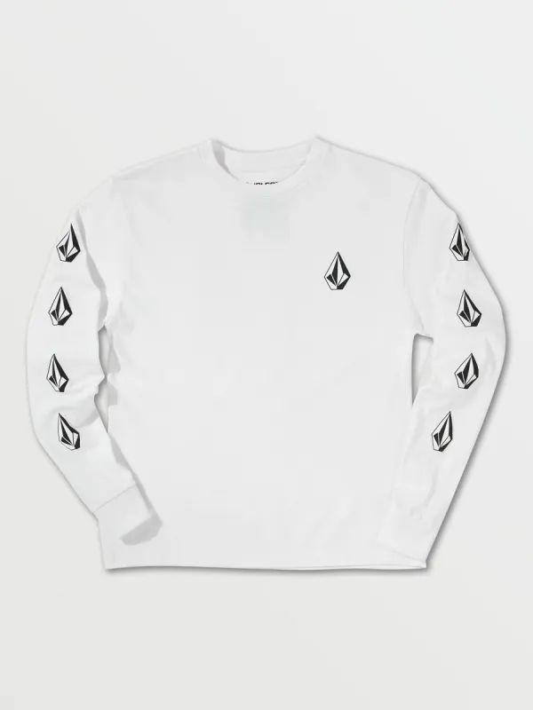 Big Boys Deadly Stones Long Sleeve Tee - White sold by Volcom
