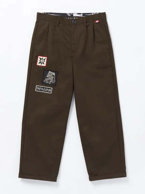 Tokyo True Featured Artist Yusuke Services Pants - Dark Brown sold by Volcom