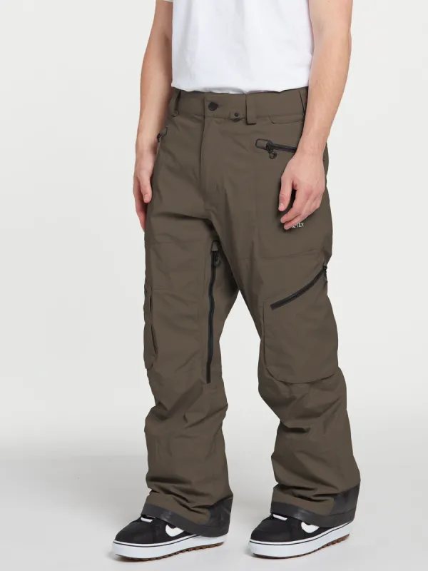 Mens Guch Stretch Gore Pants - Dark Teak (2022) sold by Volcom