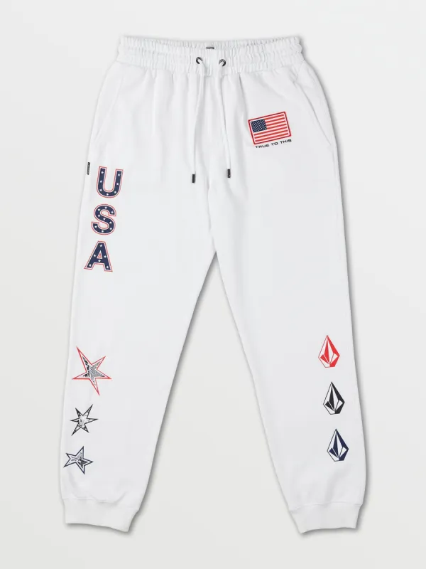 USST Fleece Pant - White (2022) made by Volcom
