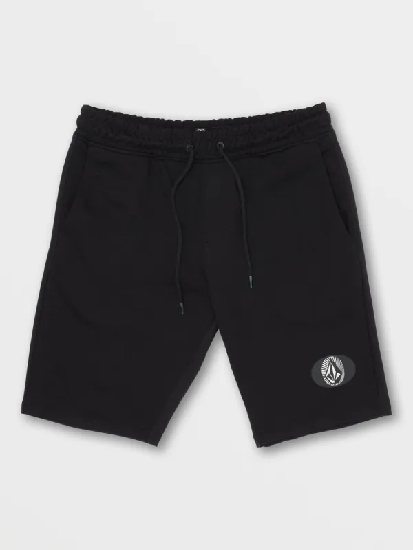 Stone Stacker Fleece Shorts - Black sold by Volcom