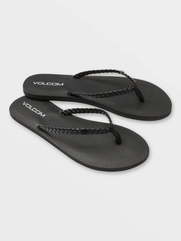 Forever Braided Sandal - Black Out sold by Volcom