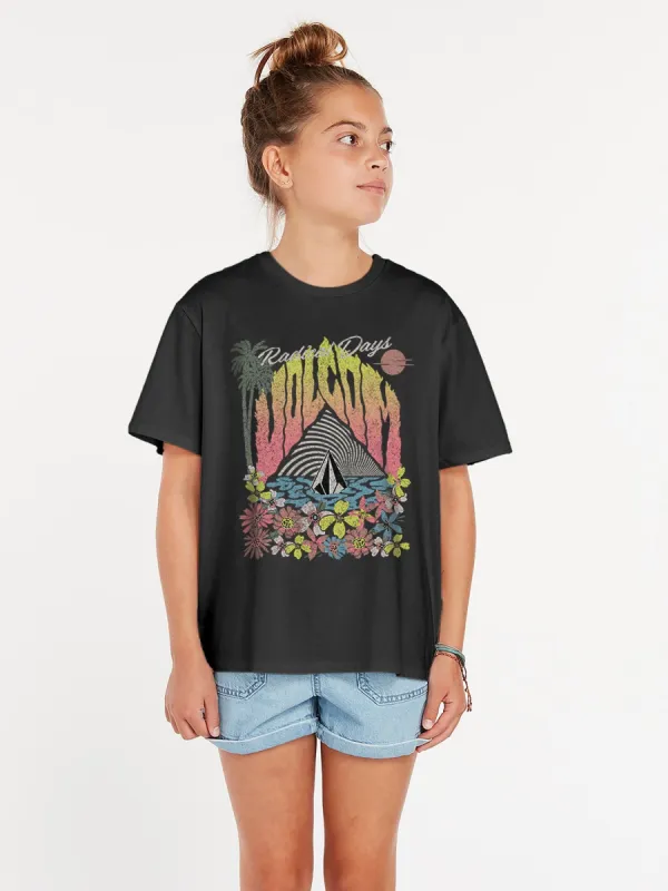 Girls Truly Stoked Boyfriend Tee - Black Combo sold by Volcom