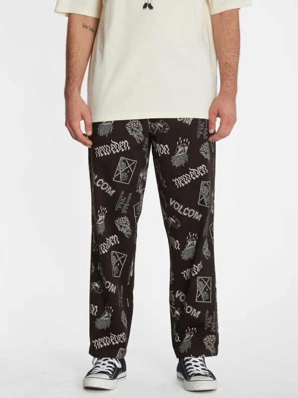 Featured Artist Vaderetro Elastic Waist Pants - Print sold by Volcom