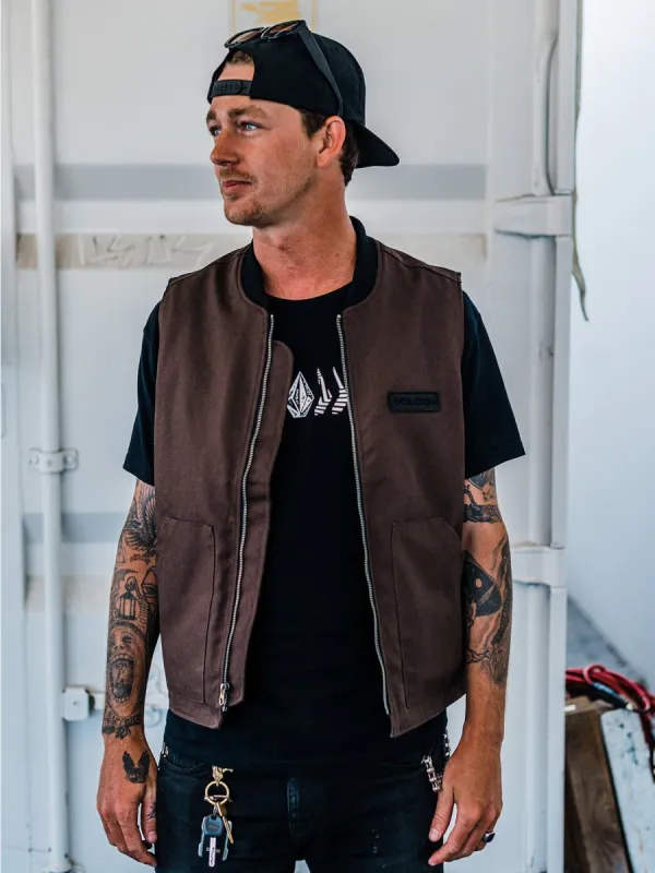 Skate Vitals Collin Provost Vest - Dark Brown sold by Volcom