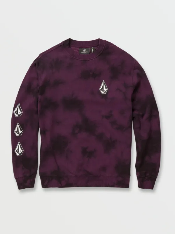 Iconic Stone Plus Crew Sweatshirt - Mulberry sold by Volcom