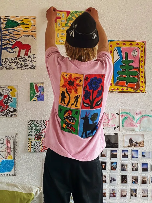 Featured Artist Bob Mollema Short Sleeve Tee - Paradise Pink made by Volcom