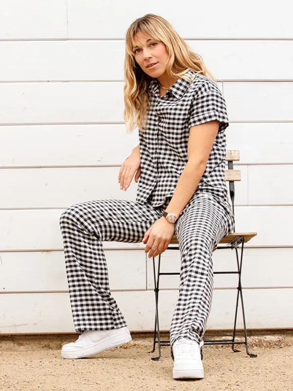 Coco Ho Button Up Short Sleeve Top - Ash sold by Volcom