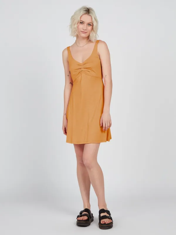 Swingin Summer Mini Dress - Bronze sold by Volcom