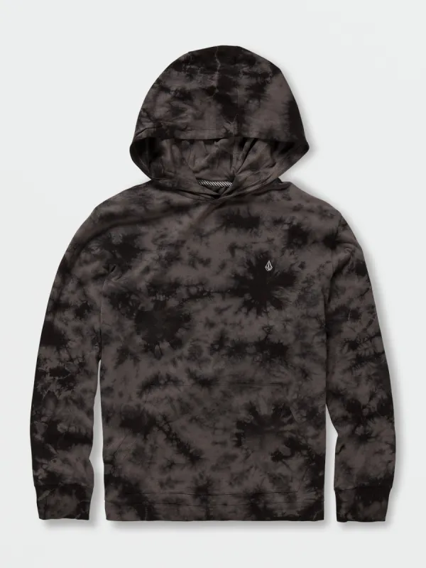 Big Boys Stonedye Hooded Long Sleeve Shirt - Storm Cloud sold by Volcom