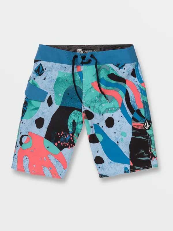 Big Boys Knife Aquatic Mod-Tech Trunks - Washed Blue sold by Volcom