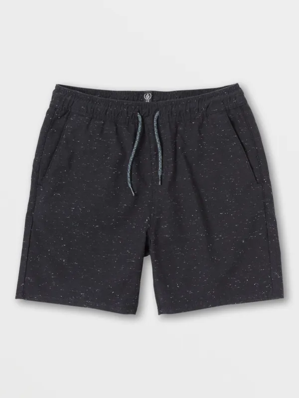 Big Boys Frickin Mix Elastic Waist Shorts - New Black sold by Volcom