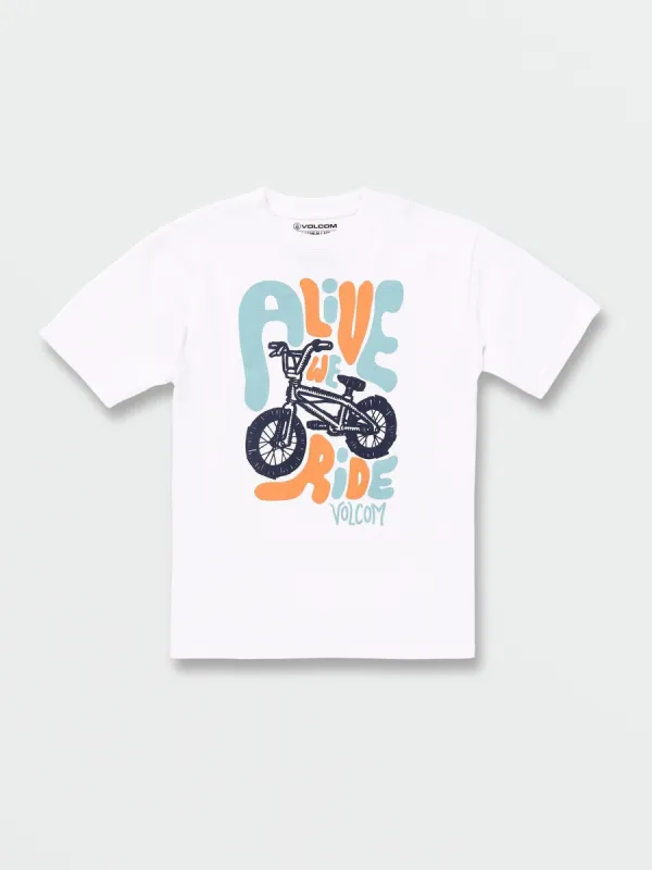 Big Boys Alive We Ride Short Sleeve Tee - White made by Volcom